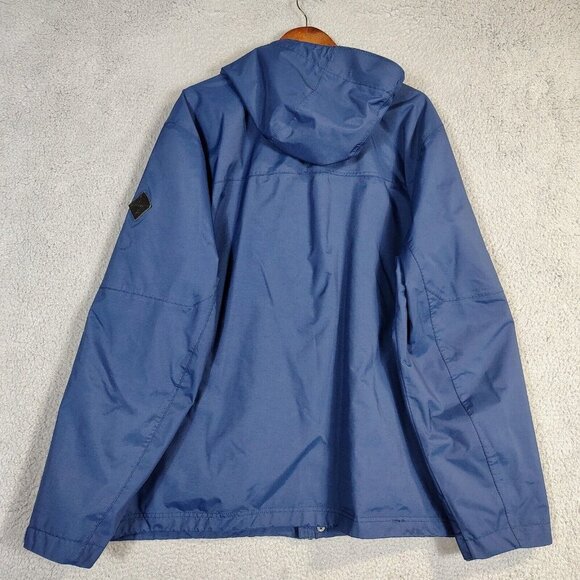 Eddie Bauer Jacket Men's 2XL Blue Mesh Lined Full Zip Pockets Hooded Weatheredge - Picture 2 of 16